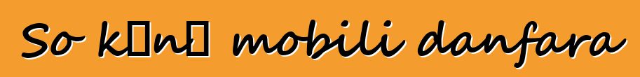 So kɔnɔ mobili danfara