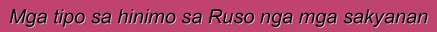 Mga tipo sa hinimo sa Ruso nga mga sakyanan