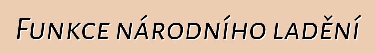Funkce národního ladění
