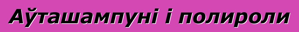 Аўташампуні і полироли