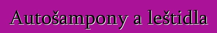 Autošampony a leštidla