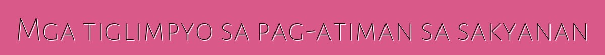 Mga tiglimpyo sa pag-atiman sa sakyanan