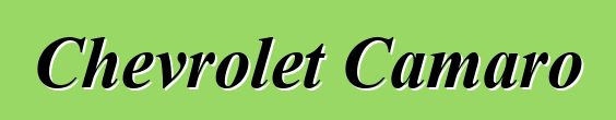 Chevrolet Camaro