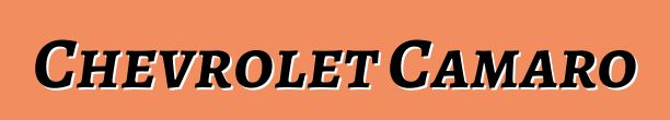 Chevrolet Camaro