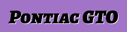 Pontiac GTO