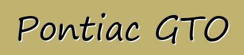 Pontiac GTO