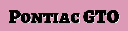 Pontiac GTO