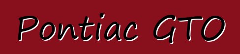Pontiac GTO