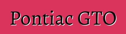 Pontiac GTO