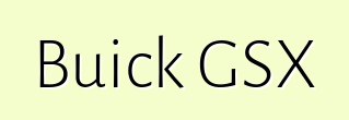 Buick GSX