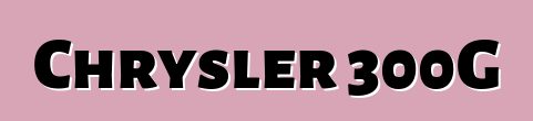Chrysler 300G