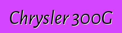 Chrysler 300G