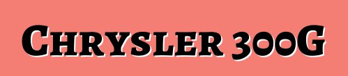 Chrysler 300G
