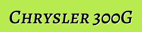 Chrysler 300G