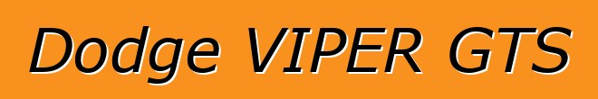 Dodge VIPER GTS