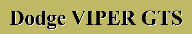 Dodge VIPER GTS