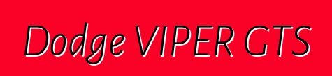 Dodge VIPER GTS