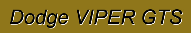 Dodge VIPER GTS