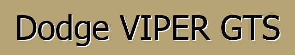 Dodge VIPER GTS
