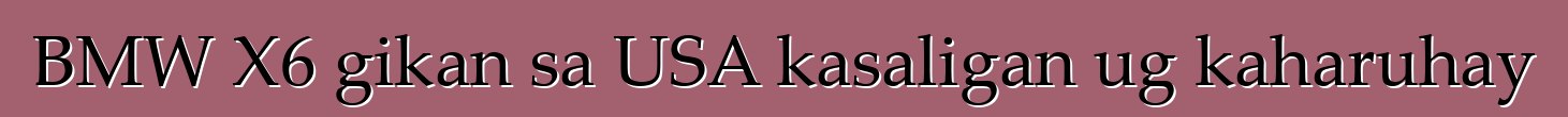 BMW X6 gikan sa USA kasaligan ug kaharuhay