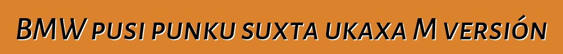 BMW pusi punku suxta ukaxa M versión