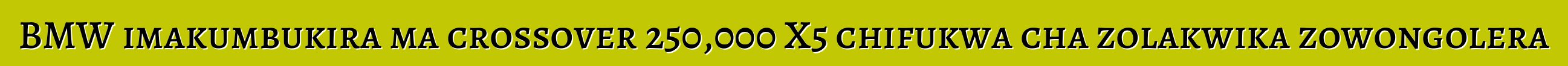 BMW imakumbukira ma crossover 250,000 X5 chifukwa cha zolakwika zowongolera