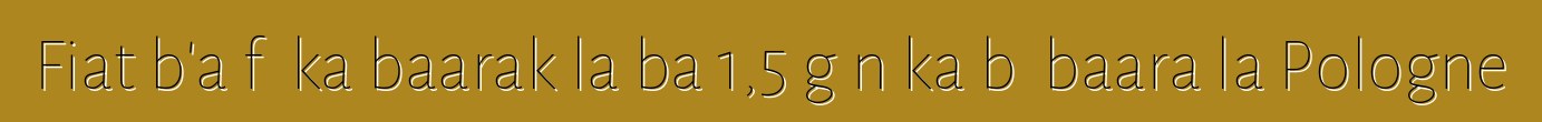 Fiat b'a fɛ ka baarakɛla ba 1,5 gɛn ka bɔ baara la Pologne