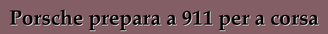 Porsche prepara a 911 per a corsa