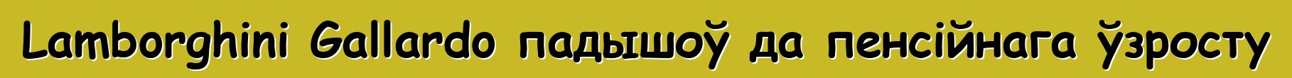 Lamborghini Gallardo падышоў да пенсійнага ўзросту