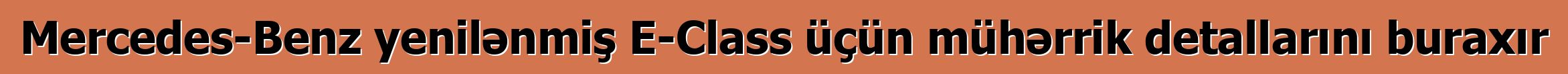 Mercedes-Benz yenilənmiş E-Class üçün mühərrik detallarını buraxır