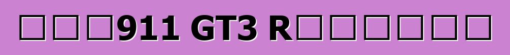 保时捷911 GT3 R混合动力赛车