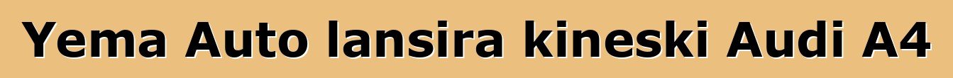 Yema Auto lansira kineski Audi A4