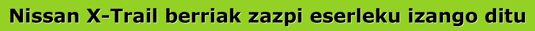 Nissan X-Trail berriak zazpi eserleku izango ditu