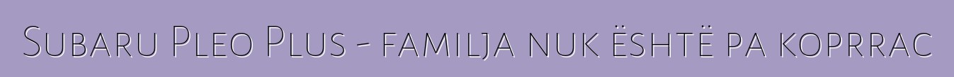 Subaru Pleo Plus - familja nuk është pa koprrac