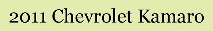 2011 Chevrolet Kamaro