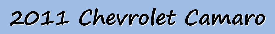 2011 Chevrolet Camaro
