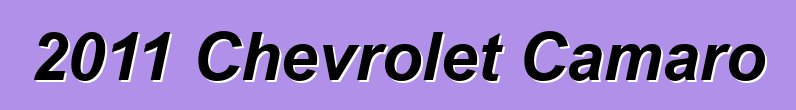2011 Chevrolet Camaro