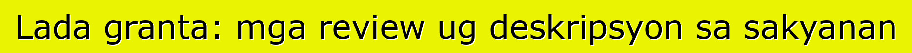 Lada granta: mga review ug deskripsyon sa sakyanan