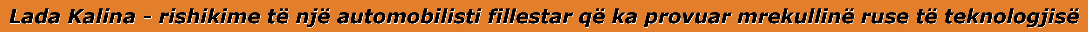 Lada Kalina - rishikime të një automobilisti fillestar që ka provuar mrekullinë ruse të teknologjisë