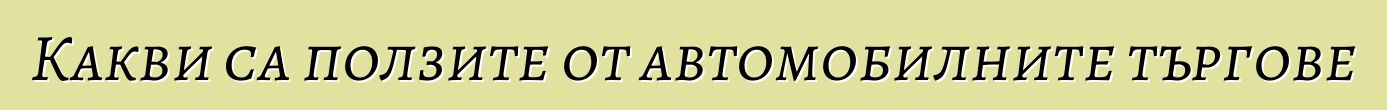 Какви са ползите от автомобилните търгове