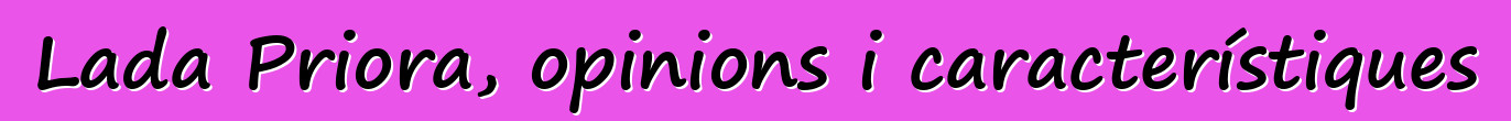Lada Priora, opinions i característiques