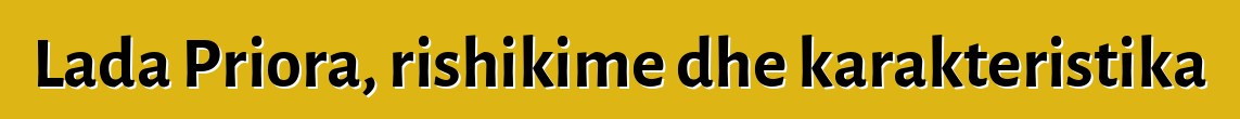 Lada Priora, rishikime dhe karakteristika