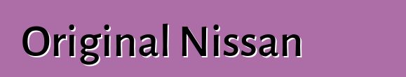 Original Nissan 注意事项：评论和特性