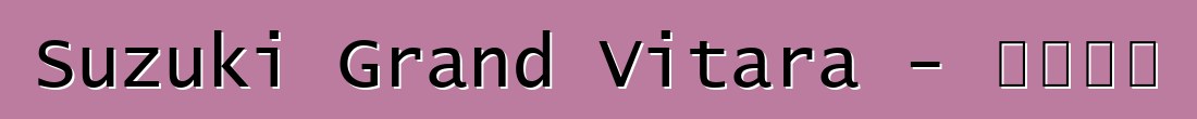 Suzuki Grand Vitara - 車主評論