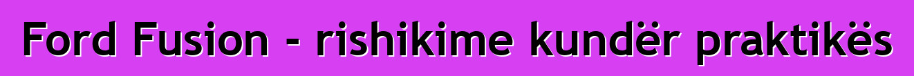 Ford Fusion - rishikime kundër praktikës