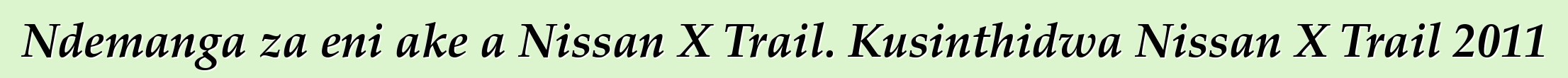 Ndemanga za eni ake a Nissan X Trail. Kusinthidwa Nissan X Trail 2011