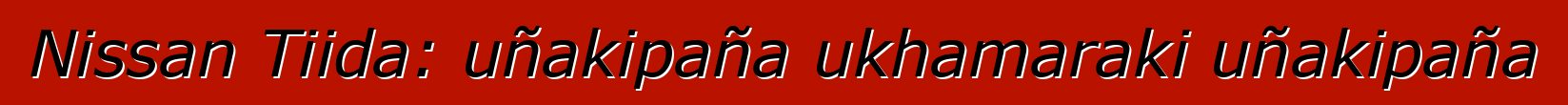 Nissan Tiida: uñakipaña ukhamaraki uñakipaña