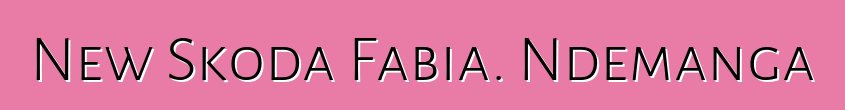 New Skoda Fabia. Ndemanga