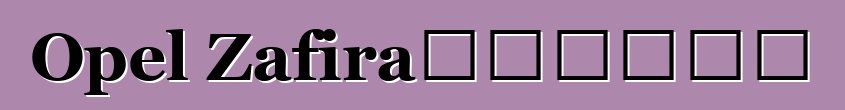 Opel Zafira，评论和特点