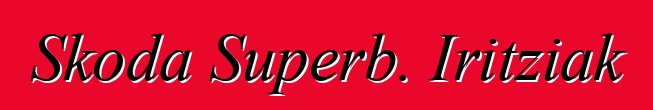 Skoda Superb. Iritziak